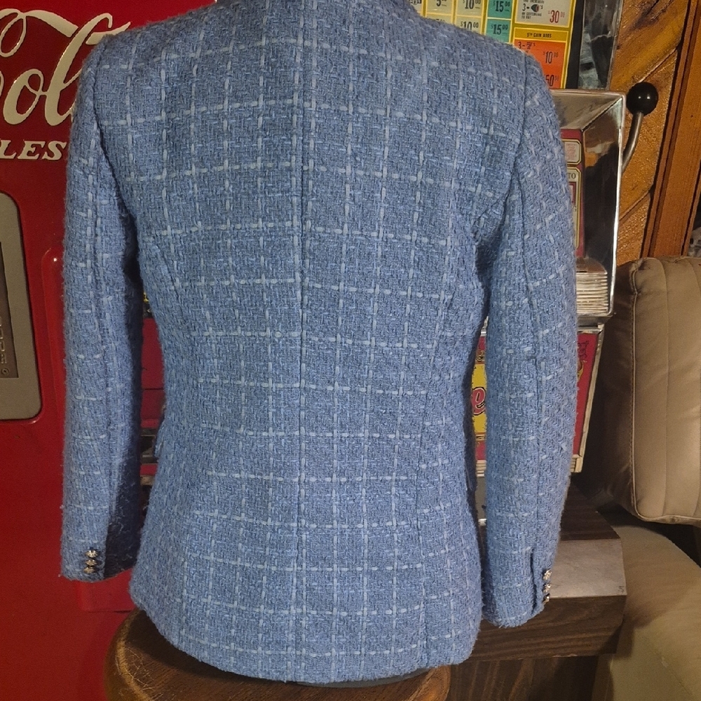 SHEIN Light Blue Double-Breasted Blazer - Picture 6 of 9